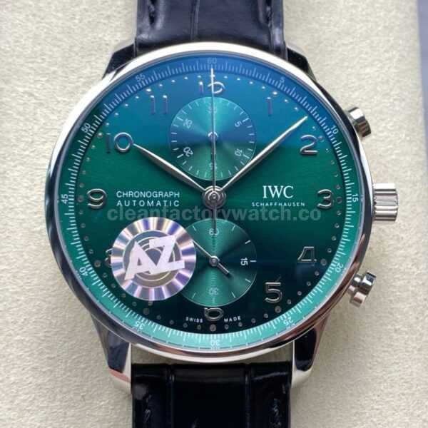 AZ Factory IWC Portuguese Chronograph IW371615 41mm Arabic Numerals Green Dial