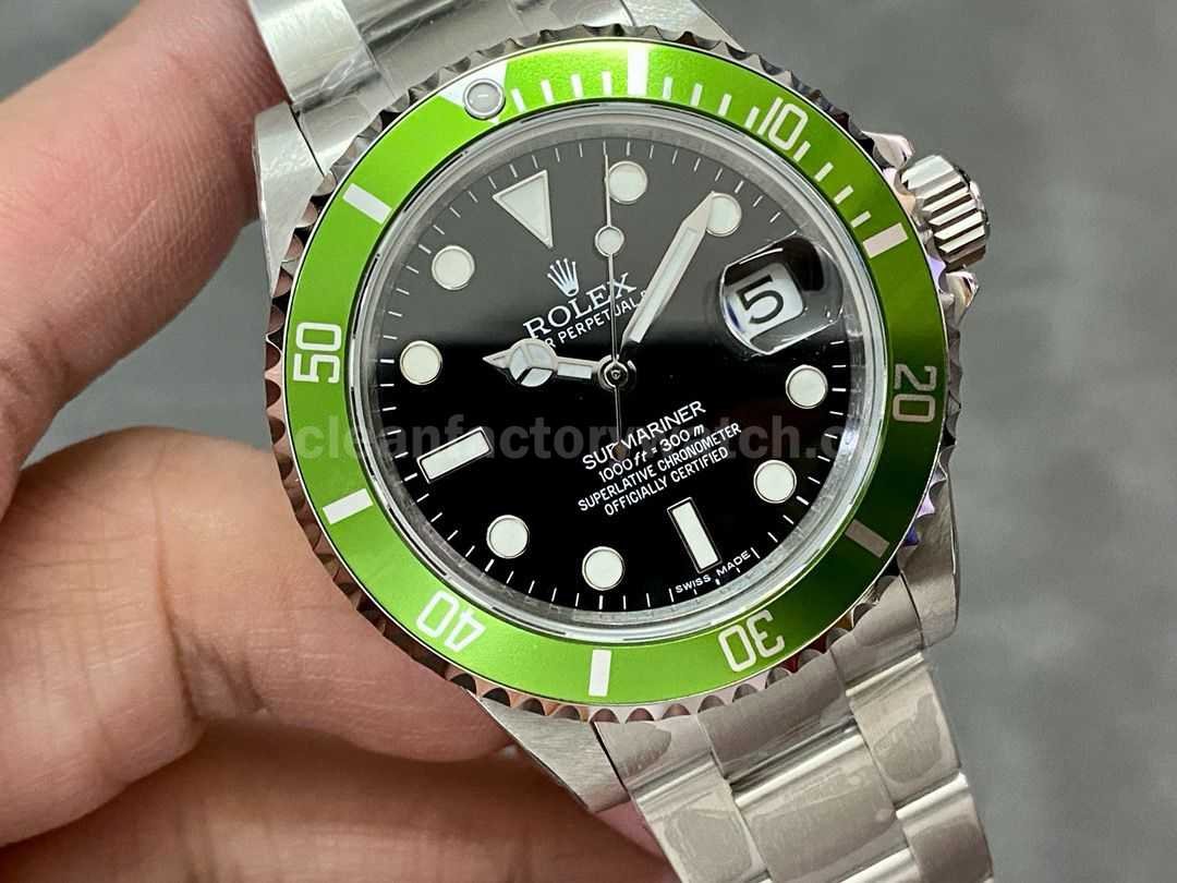 BP Factory Rolex Submariner Date 16610LV Kermit 40mm Full 904L Black Dial (1)