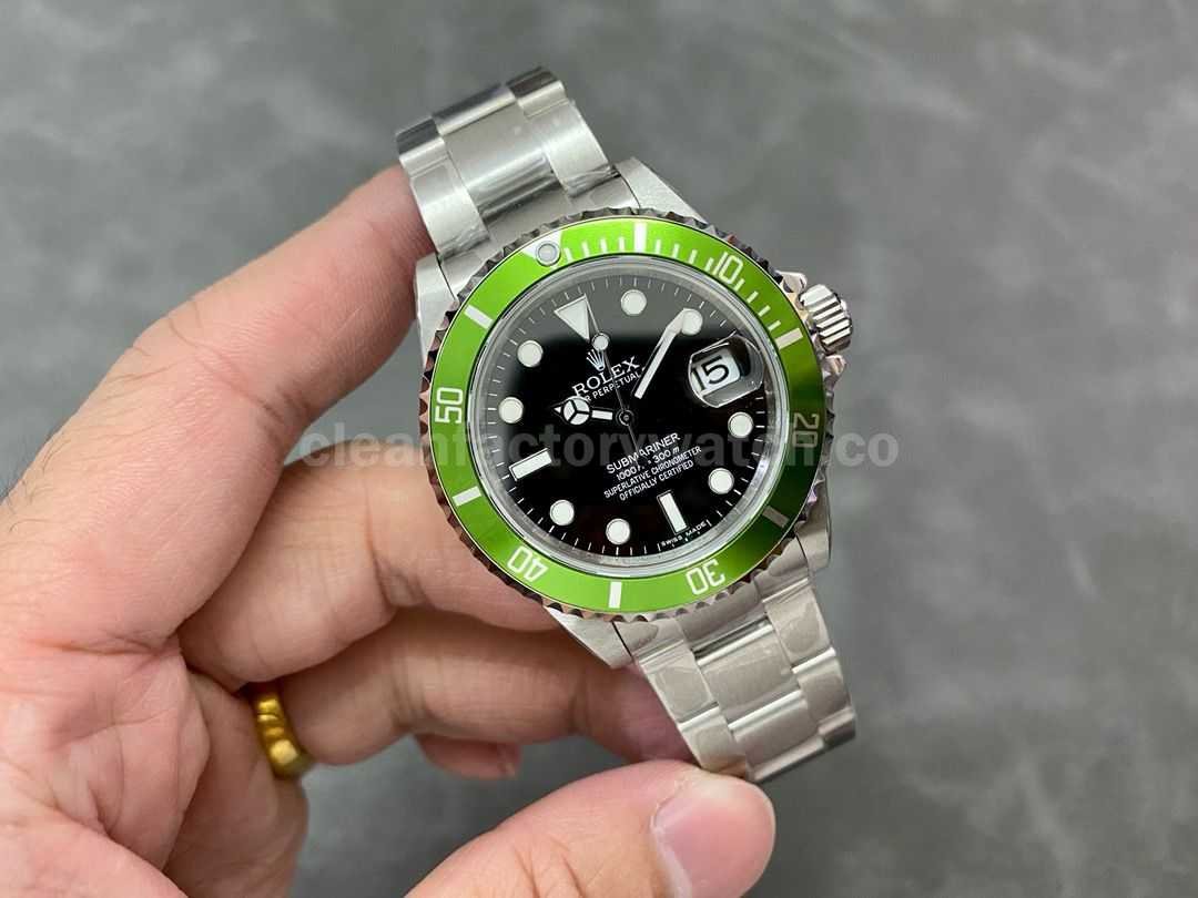 BP Factory Rolex Submariner Date 16610LV Kermit 40mm Full 904L Black Dial (5)