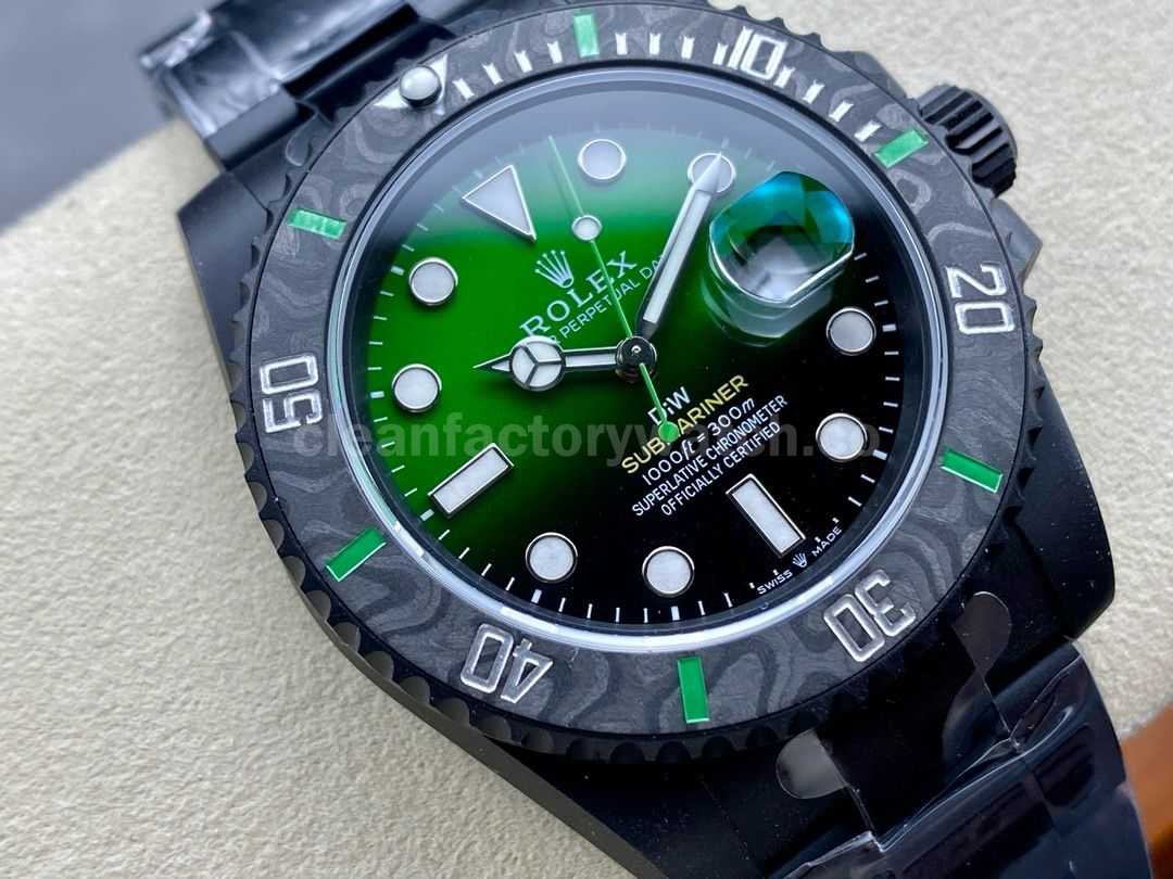 DIW Factory Rolex Submariner Date 116610 Limited Edition 40mm Full 904L Gradient Green Dial (7)