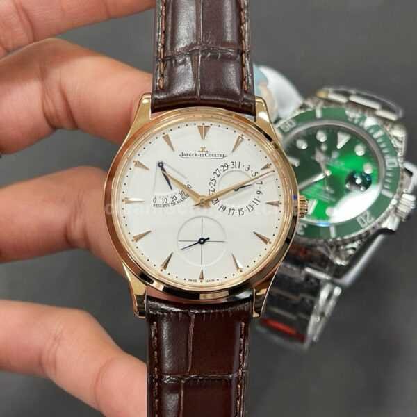 GF Factory Jaeger-LeCoultre Master Ultra Thin Réserve de Marche Q1372520 39mm Rose Gold Leather Strap Silver Dial