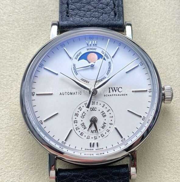 GR Factory IWC Portofino Complete Calendar IW359001 41mm Steel Leather Strap White Dial