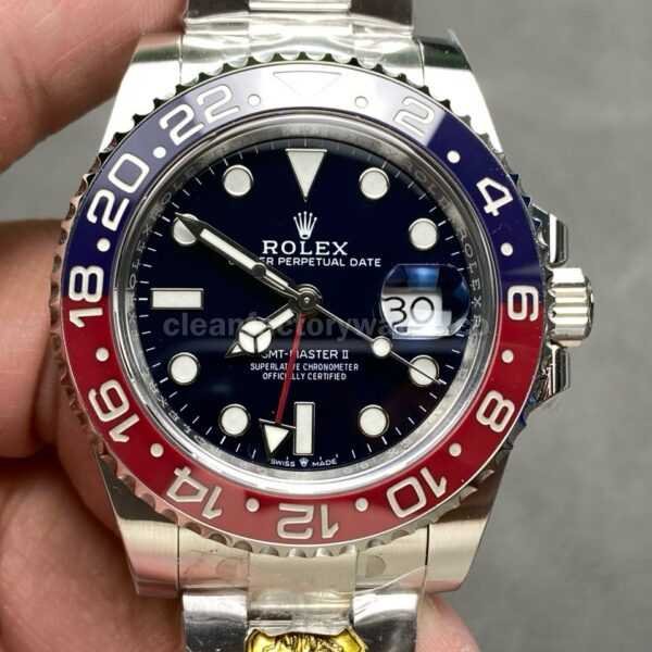 Gold Factory Rolex Pepsi GMT-Master II 126719BLRO White Gold Black Dial