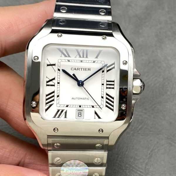 J12 Factory Cartier Santos WSSA0018 39.8mm Roman Numerals Silver Dial