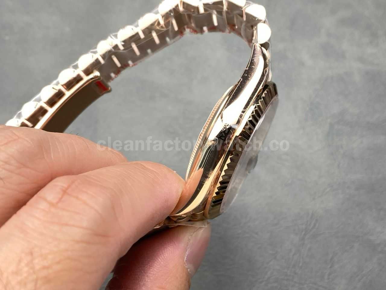 KF Factory Counterweight Rolex Day Date 228235 0055 40mm Full Rose Gold Roman Numeral (5)