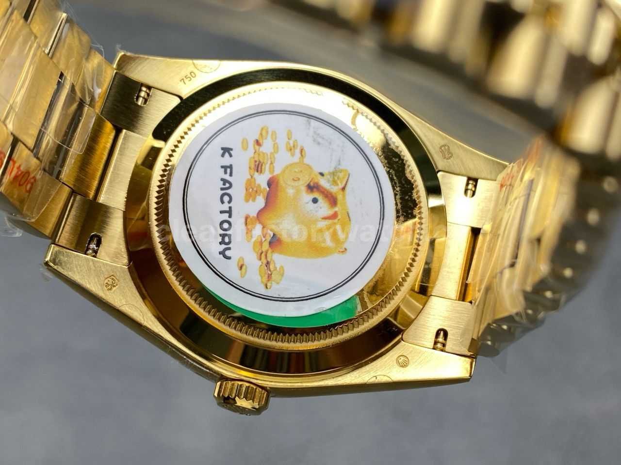 KF Factory Counterweight Rolex Day Date 228238 0061 40mm Full Yellow Gold Roman Num (3)