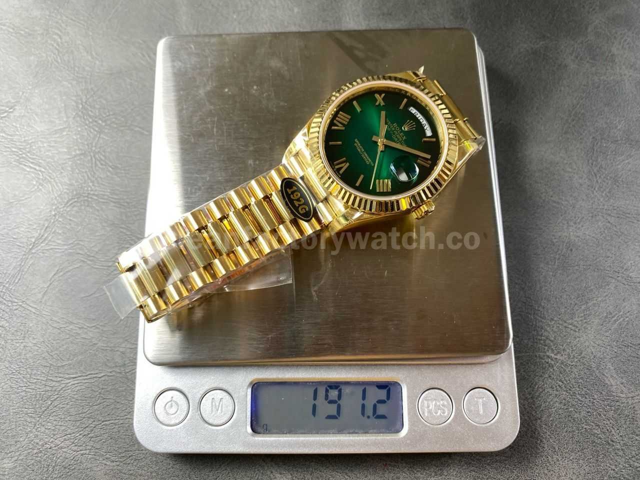 KF Factory Counterweight Rolex Day Date 228238 0061 40mm Full Yellow Gold Roman Num (6)