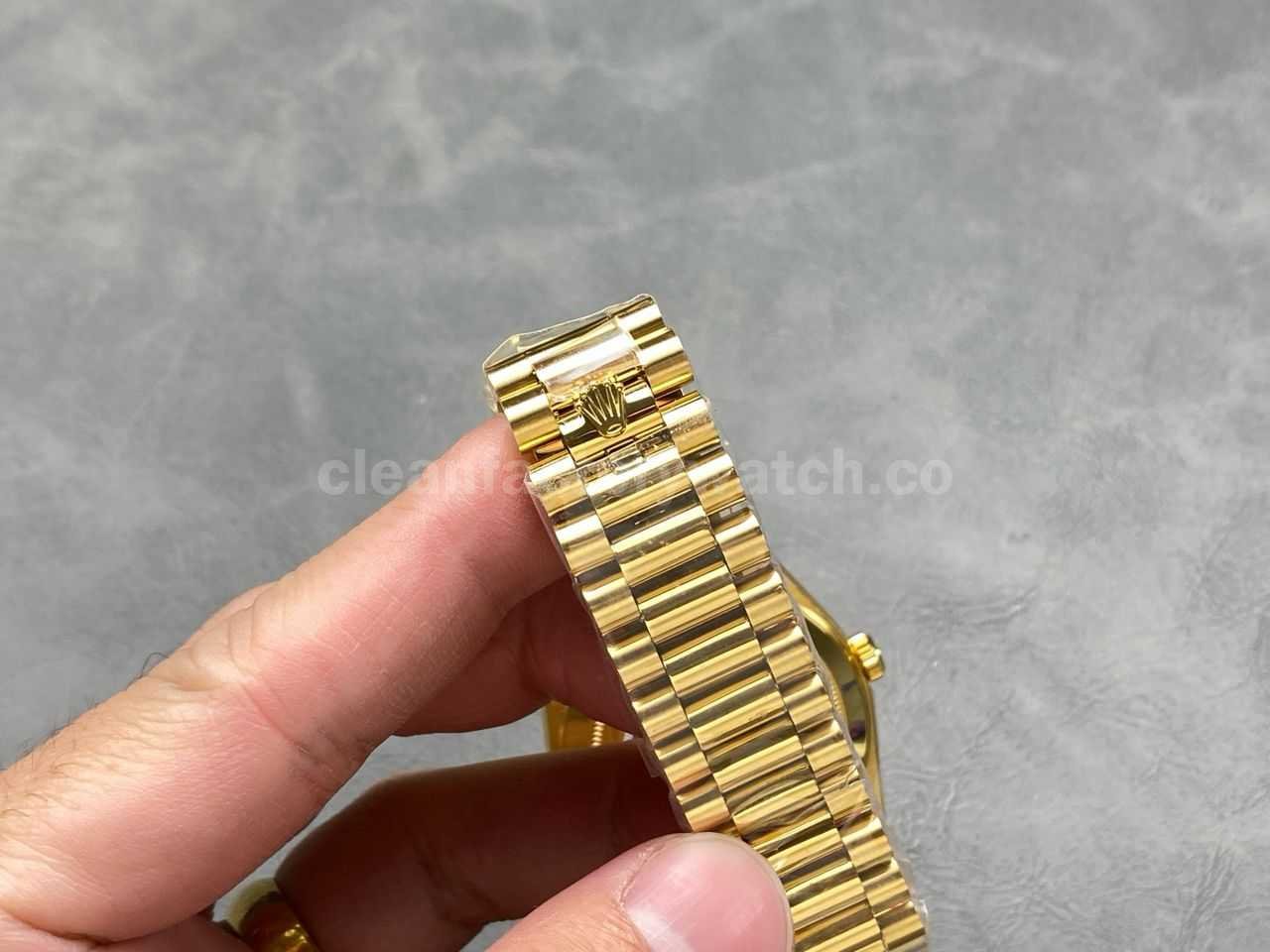 KF Factory Counterweight Rolex Day Date 228238 0061 40mm Full Yellow Gold Roman Num (9)
