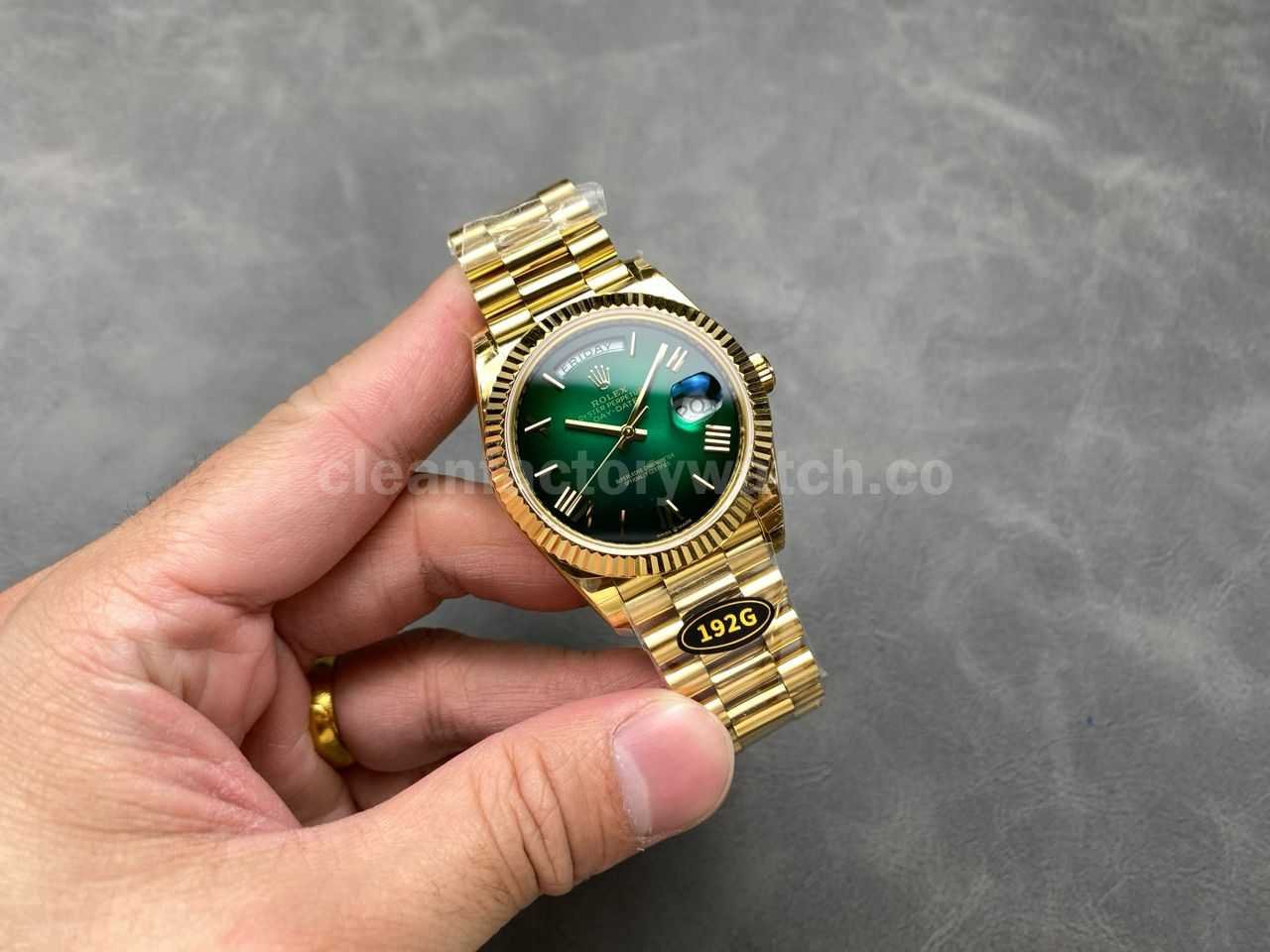KF Factory Counterweight Rolex Day Date 228238 0061 40mm Full Yellow Gold Roman Num
