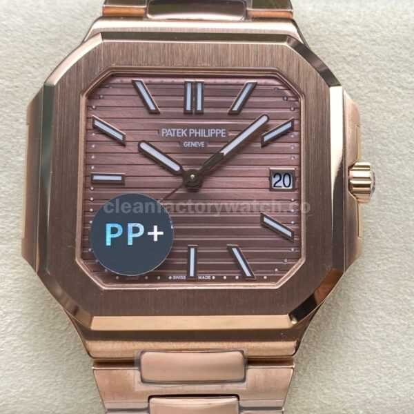 PP+ Factory Patek Philippe Cubitus 7128/1R-001 45mm Rose Gold Brown Dial