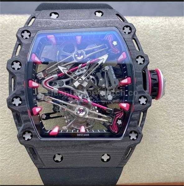 RM Factory Tourbillon Richard Mille RM38 02 Manual Winding 43mm Carbon Fiber Rubber Strap Ske (7)