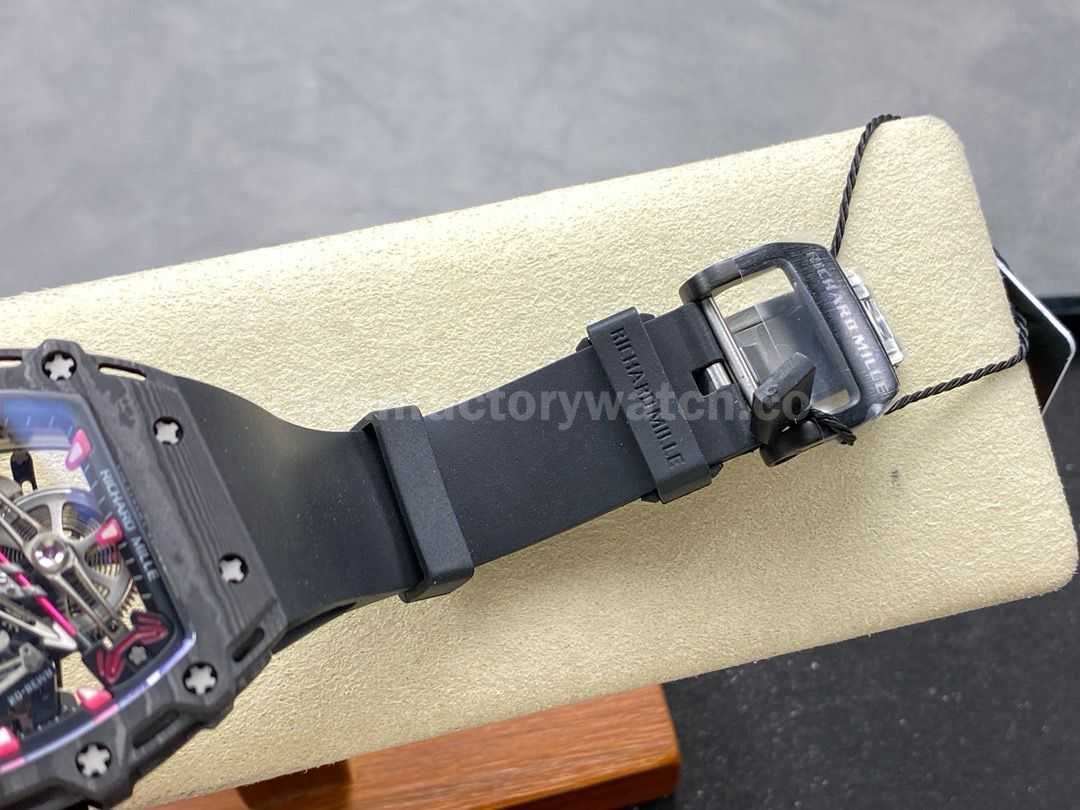 RM Factory Tourbillon Richard Mille RM38 02 Manual Winding 43mm Carbon Fiber Rubber Strap Ske