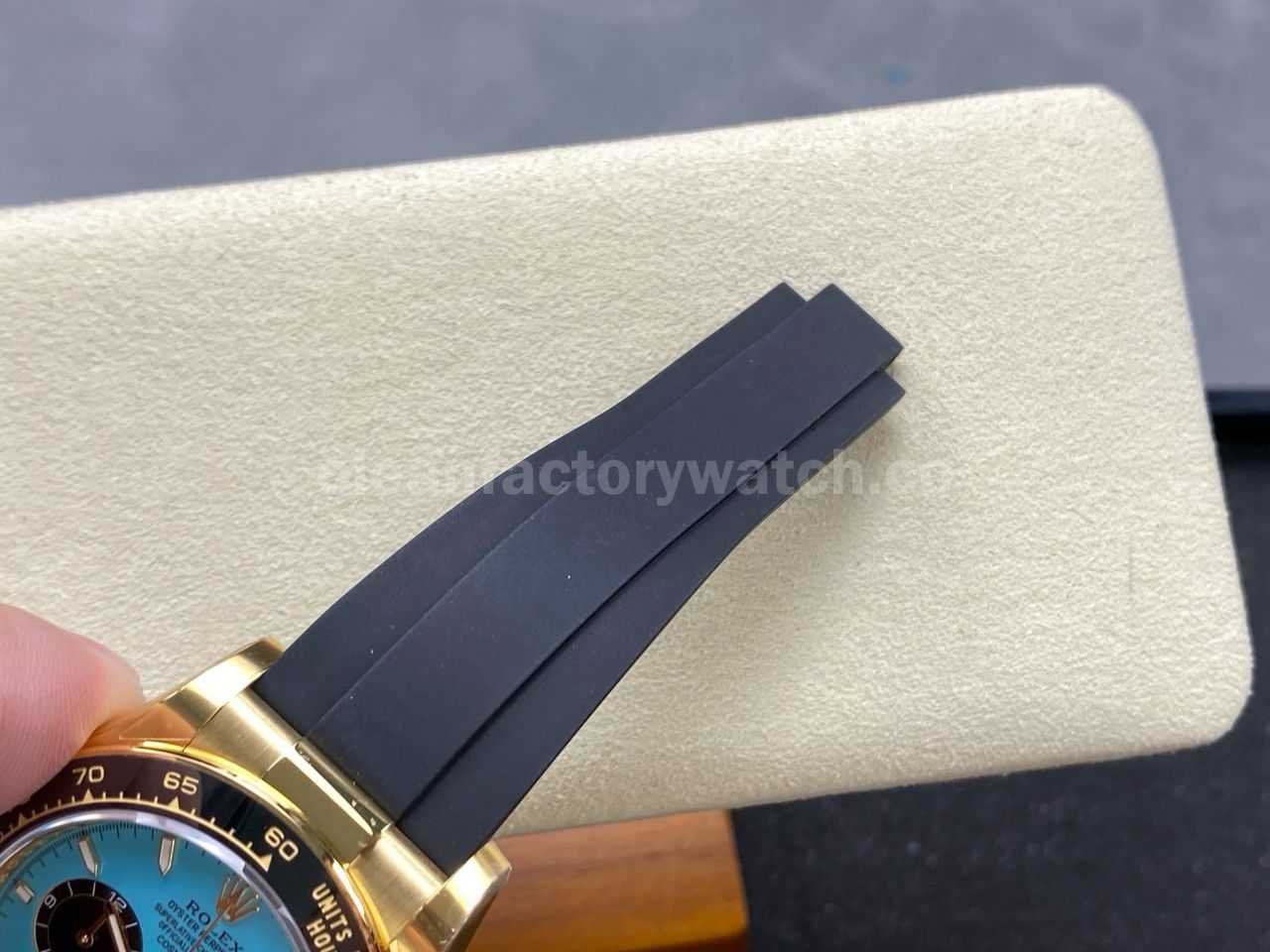 THB Factory Rolex Daytona 126518LN Yellow Gold Rubber Strap Tiffany Blue Dial (8)