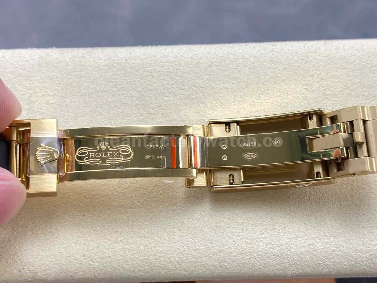 THB Factory Rolex Daytona 126518LN Yellow Gold Rubber Strap Tiffany Blue Dial (9)