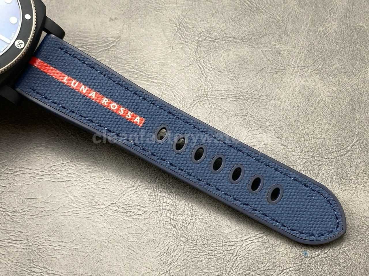 VS Factory Panerai Submersible PAM 01466 44mm Ceramic Rubber Strap Blue Dial (7)
