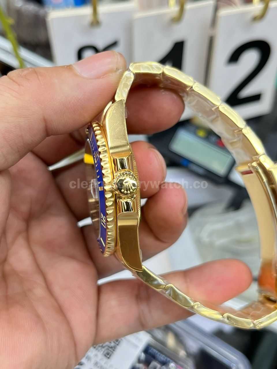 VS Factory Rolex Submariner Date 116618LB 40mm Full Yellow Gold Blue Dial (3)