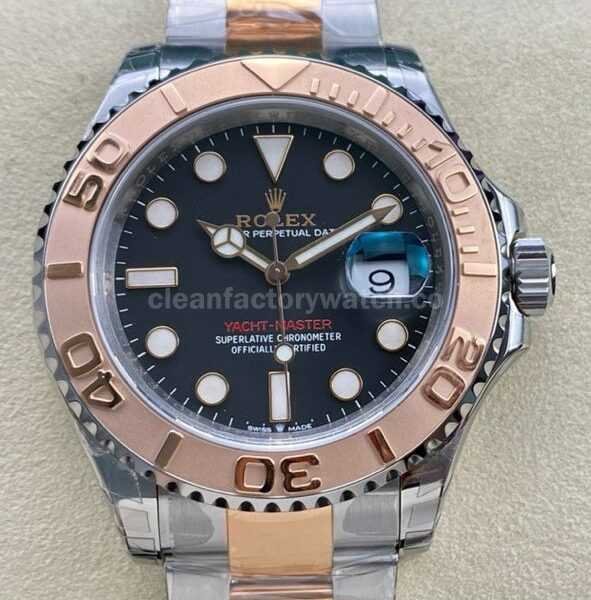 VS Factory Rolex Yacht-Master 126621-0002 40mm Half Rose Gold Black Dial