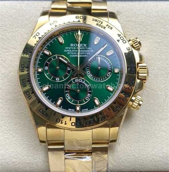 ZF Factory CounterWeight Rolex Daytona 116508-0013 40mm Full Yellow Gold Green Dial