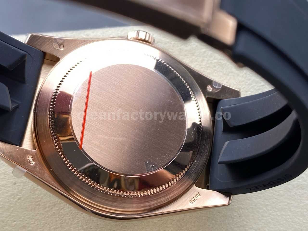 ZF Factory CounterWeight Rolex Sky Dweller 336235 0002 42mm Rose Gold OysterFlex Brown Dial (8)