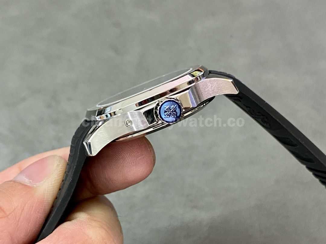 ZF Factory Patek Philippe Aquanaut 5164A 001 40.8mm Steel Rubber Strap Black Dial (4)