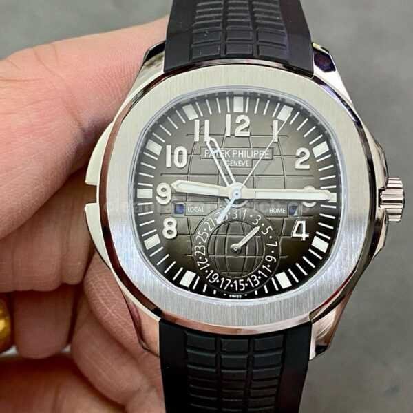 ZF Factory Patek Philippe Aquanaut 5164A-001 40.8mm Steel Rubber Strap Black Dial