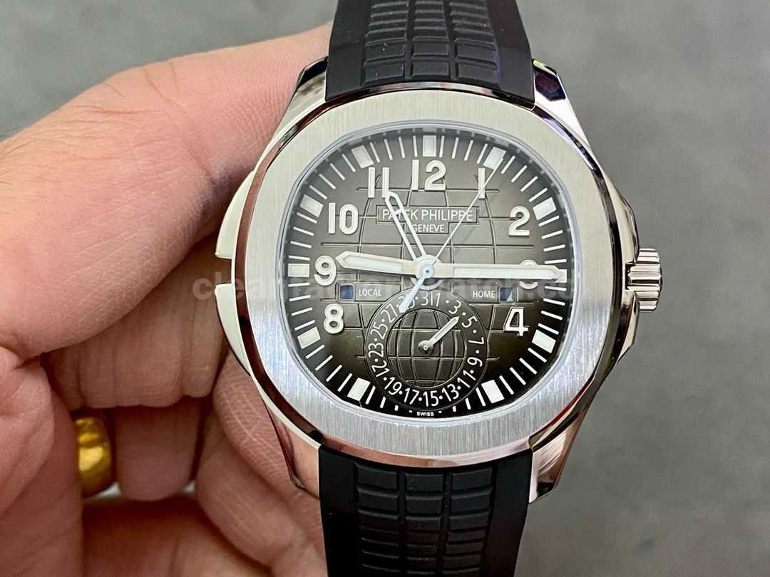 ZF Factory Patek Philippe Aquanaut 5164A 001 40.8mm Steel Rubber Strap Black Dial (5)
