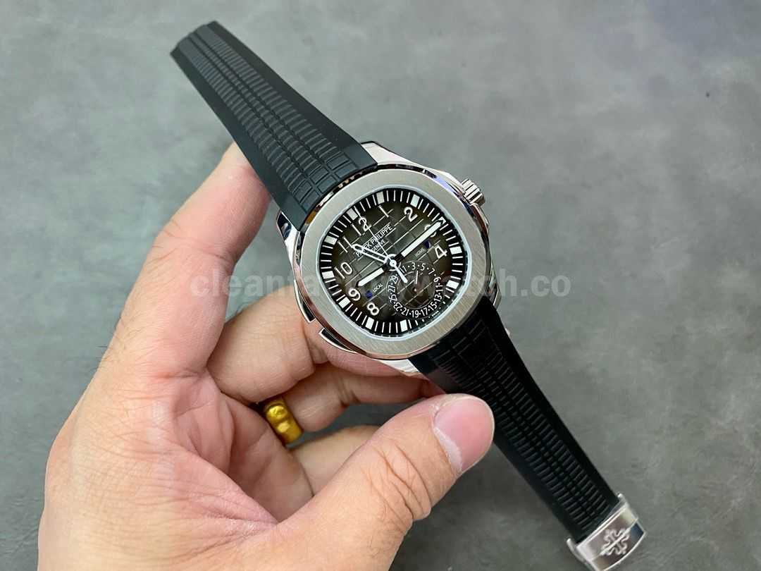 ZF Factory Patek Philippe Aquanaut 5164A 001 40.8mm Steel Rubber Strap Black Dial (8)