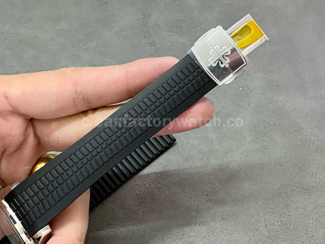ZF Factory Patek Philippe Aquanaut 5164A 001 40.8mm Steel Rubber Strap Black Dial (9)