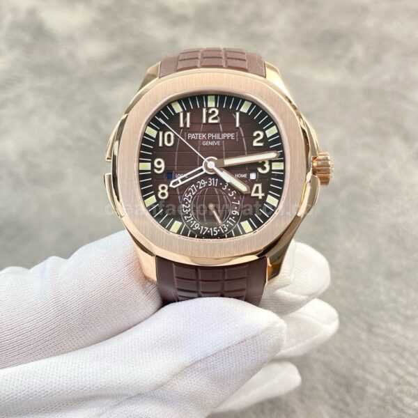 ZF Factory Patek Philippe Aquanaut 5164R-001 40.8mm Rose Gold Rubber Strap Brown Dial