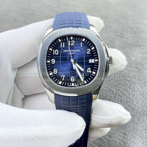 APW Factory Patek Philippe Aquanaut 5168G-001 Blue Rubber Strap Arabic Numerals Blue Dial