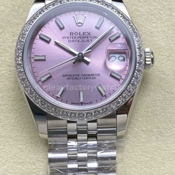 ARF Factory Counterweight Rolex Datejust 278384RBR-0018 31mm Diamond Bezel Pink Dial