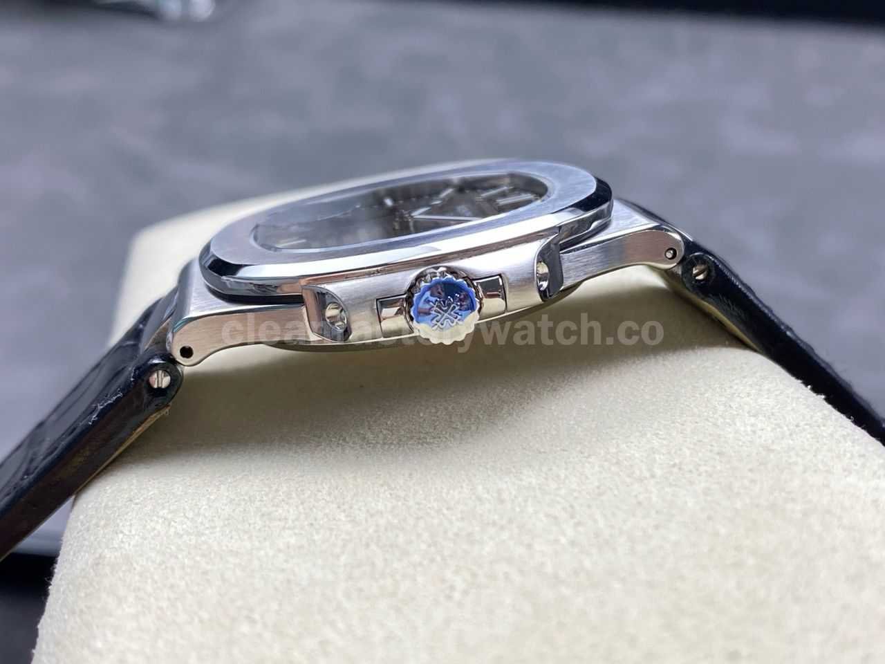 E7 Factory Patek Philippe Nautilus 40mm 5711G 001 White Gold Leather Dark Gray Dial (2)
