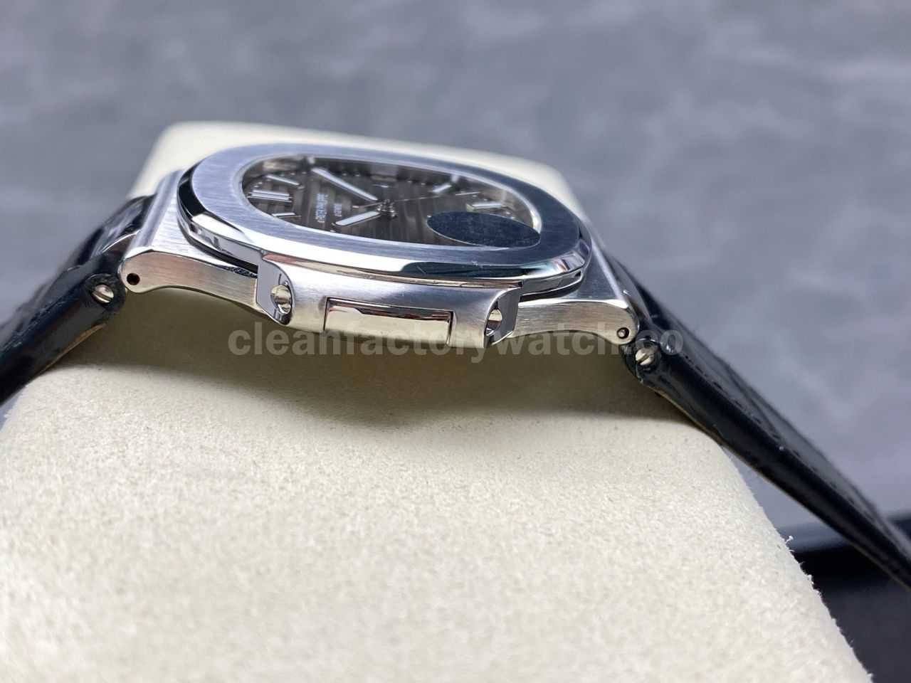 E7 Factory Patek Philippe Nautilus 40mm 5711G 001 White Gold Leather Dark Gray Dial (3)