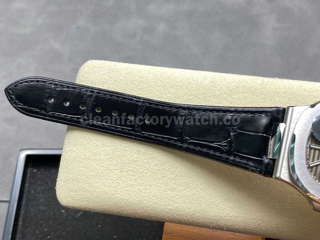 E7 Factory Patek Philippe Nautilus 40mm 5711G 001 White Gold Leather Dark Gray Dial (6)