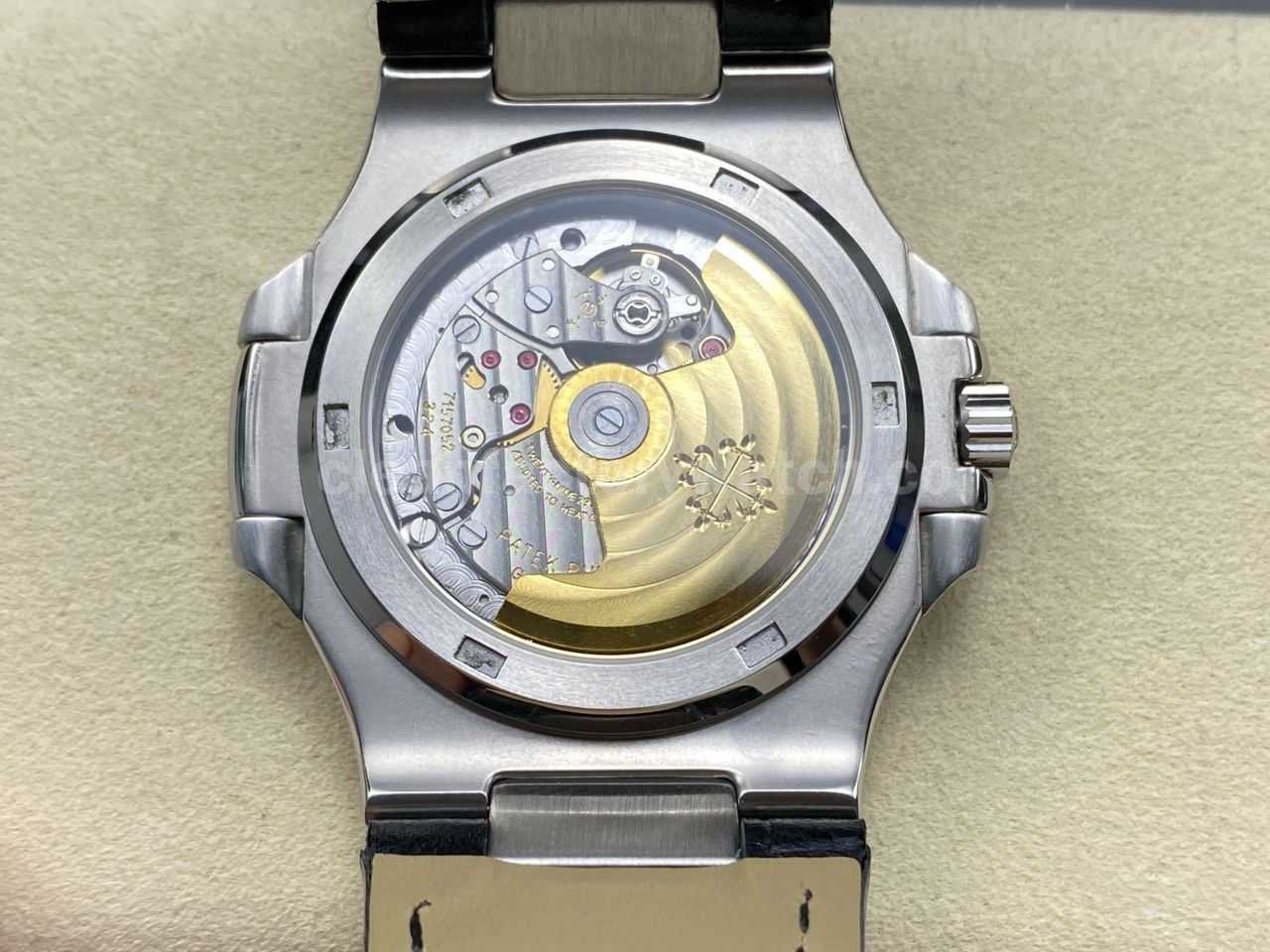 E7 Factory Patek Philippe Nautilus 40mm 5711G 001 White Gold Leather Dark Gray Dial (9)