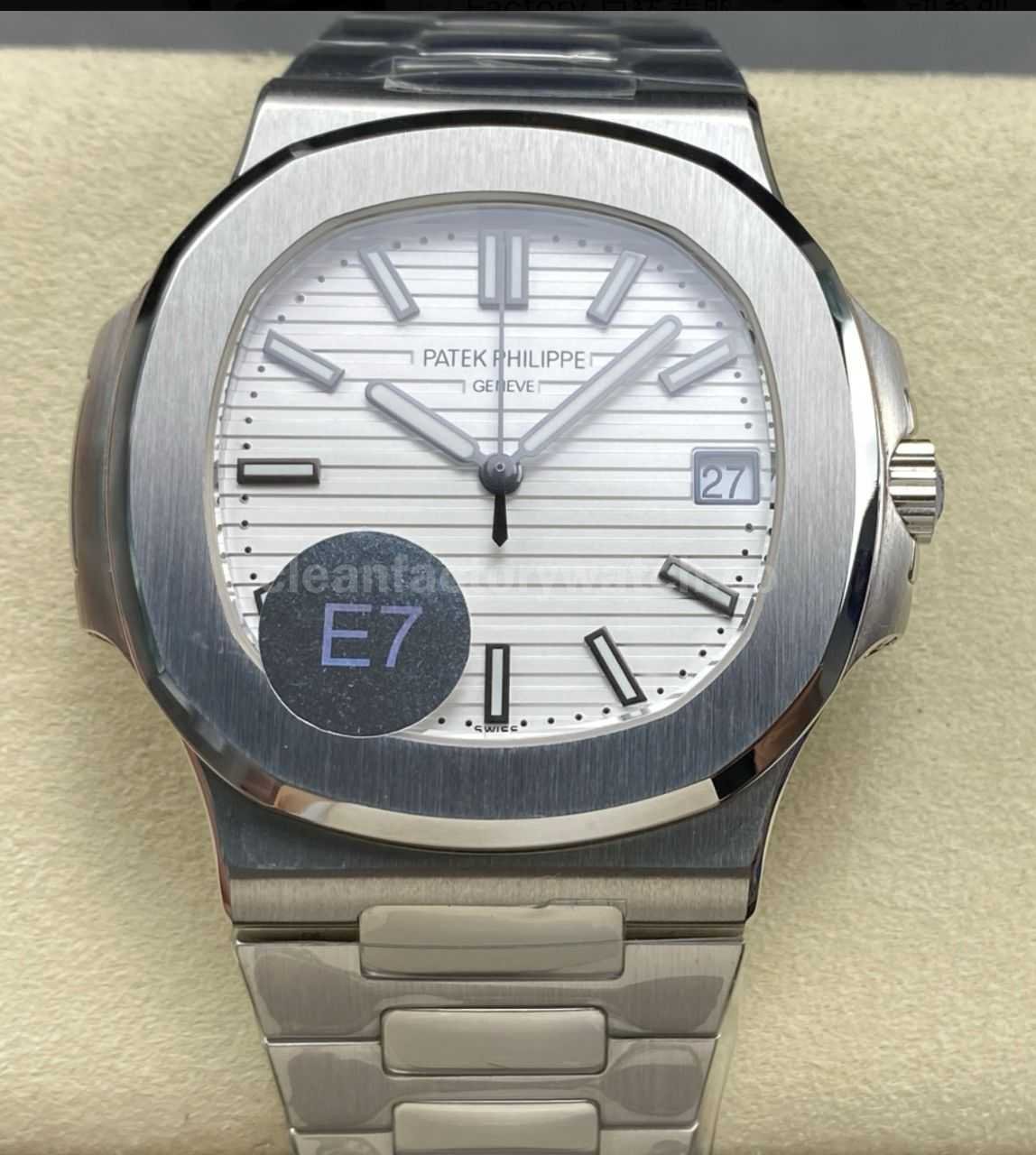 E7 Factory Patek Philippe Nautilus 57111A 011 40mm White Dial (2)