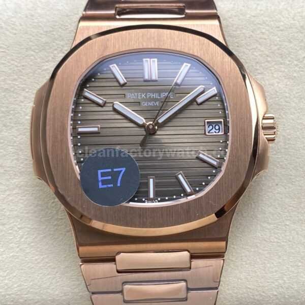 E7 Factory Patek Philippe Nautilus 5711/1R-001 40mm Full Rose Gold Brown Dial