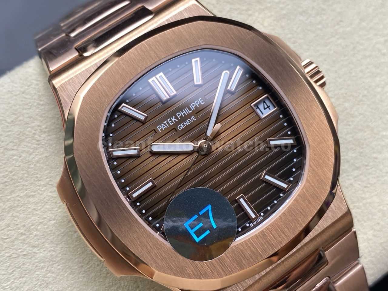 E7 Factory Patek Philippe Nautilus 57111R 001 40mm Rose Gold Brown Dial (1)