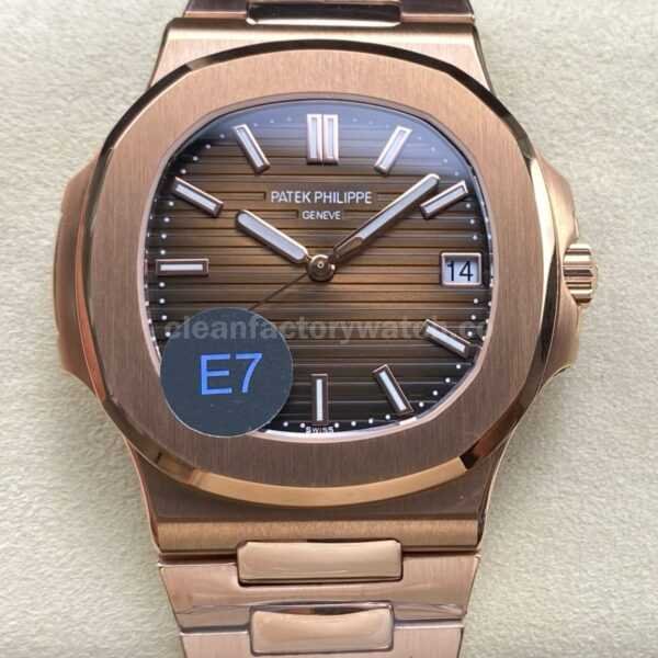 E7 Factory Patek Philippe Nautilus 5711/1R-001 40mm Rose Gold Brown Dial