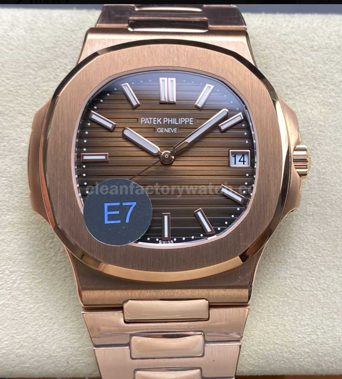 E7 Factory Patek Philippe Nautilus 57111R 001 40mm Rose Gold Brown Dial (2)