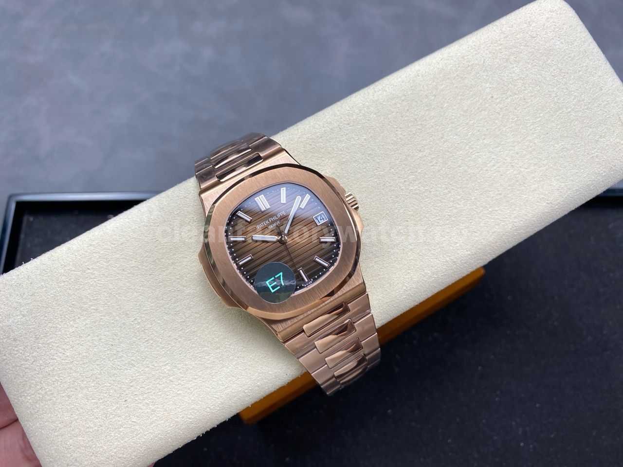 E7 Factory Patek Philippe Nautilus 57111R 001 40mm Rose Gold Brown Dial (4)