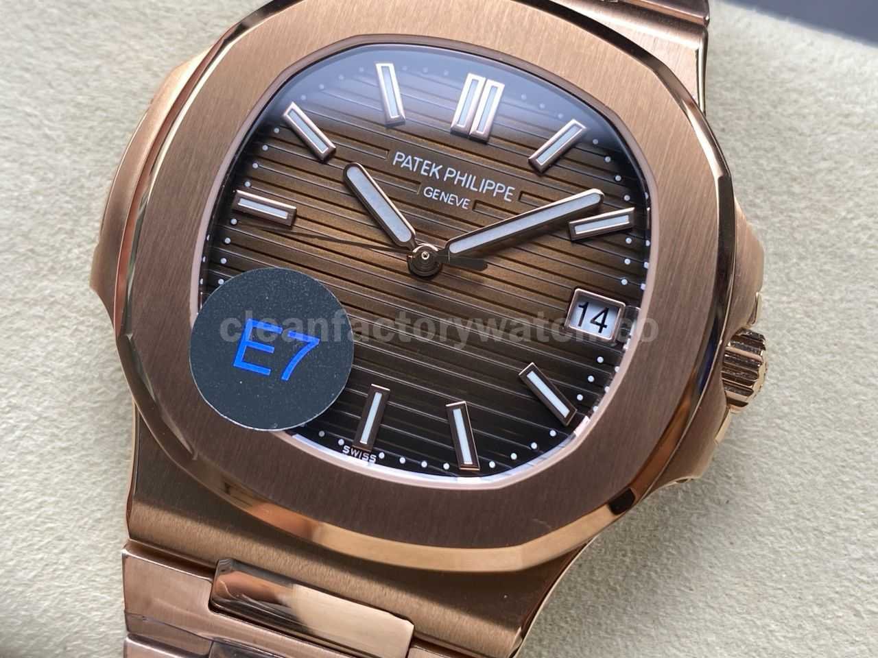 E7 Factory Patek Philippe Nautilus 57111R 001 40mm Rose Gold Brown Dial (5)