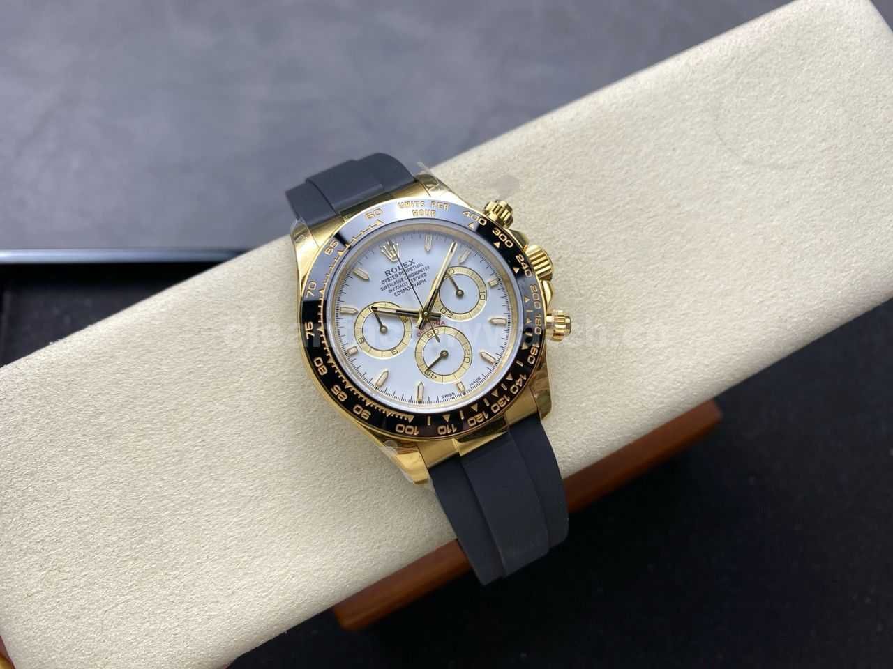 QF Factory CounterWeight Rolex Daytona 126518LN 0002 Yellow Gold Oysterflex White Dial (3)