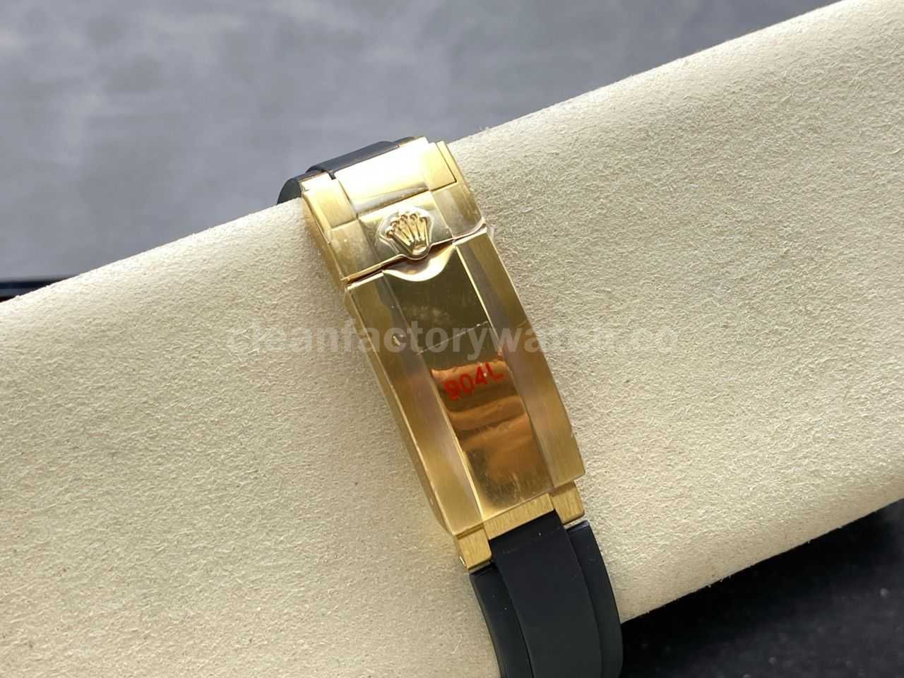 QF Factory CounterWeight Rolex Daytona 126518LN 0002 Yellow Gold Oysterflex White Dial (6)