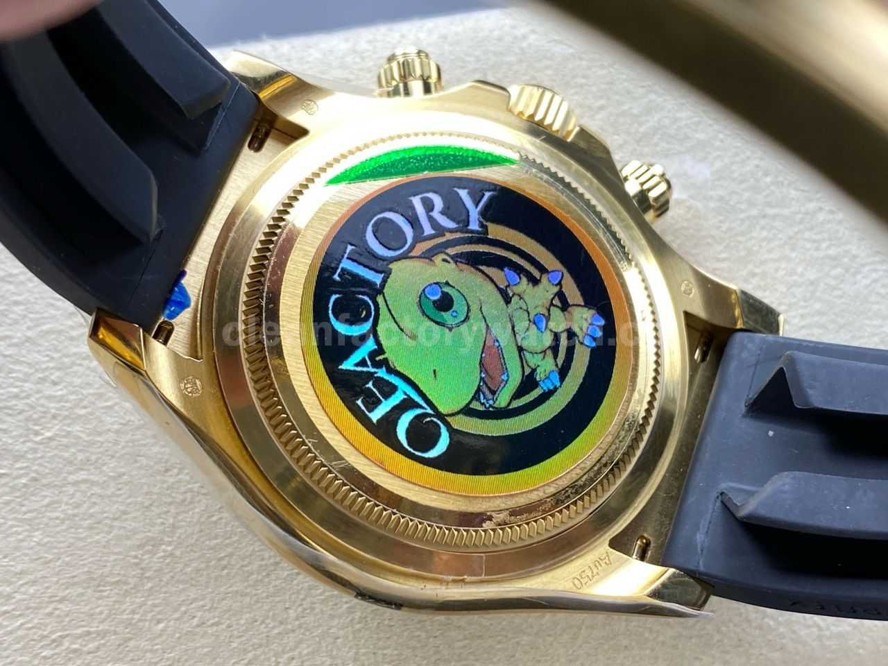 QF Factory CounterWeight Rolex Daytona 126518LN 0002 Yellow Gold Oysterflex White Dial (7)