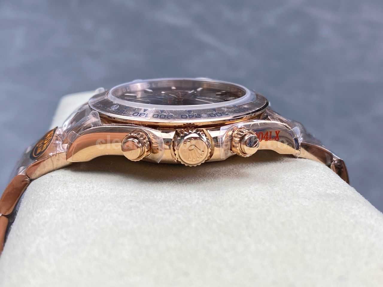 QF Factory Counterweight Rolex Daytona 126505 0005 Rose Gold Chocolate Brown Dial (2)