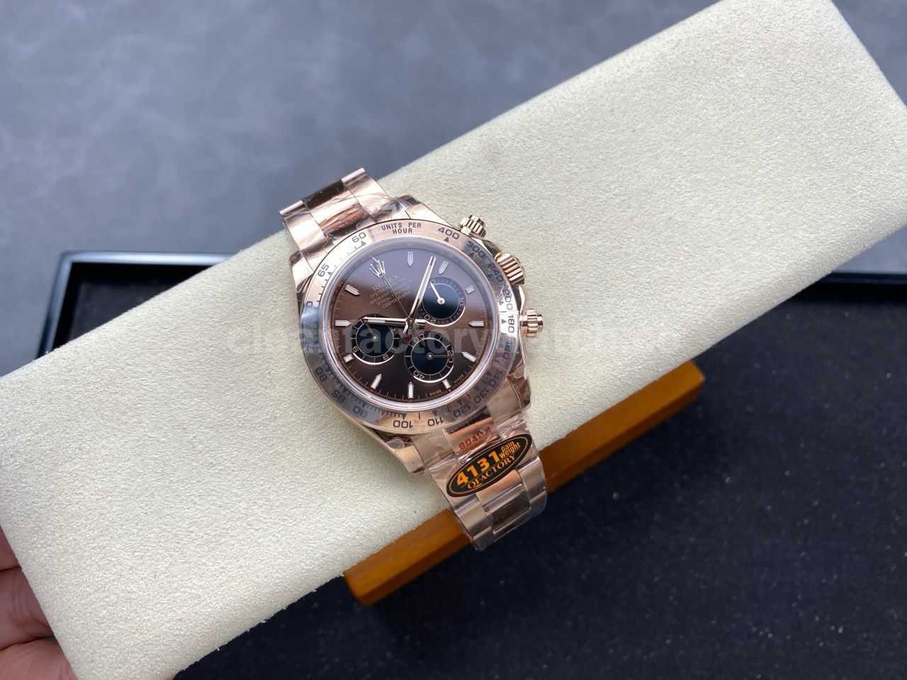 QF Factory Counterweight Rolex Daytona 126505 0005 Rose Gold Chocolate Brown Dial (8)