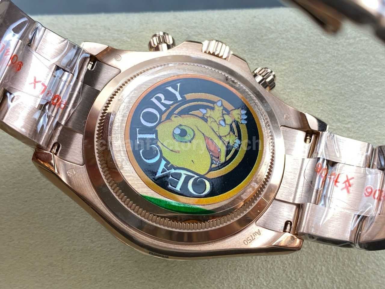QF Factory Counterweight Rolex Daytona 126505 0005 Rose Gold Chocolate Brown Dial (9)