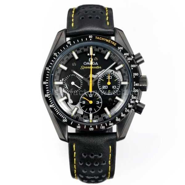 TW Factory Omega Speedmaster Dark Side Of The Moon Apollo 8 311.92.44.30.01.001 44.25mm Ceramic Leather Strap Black Dial