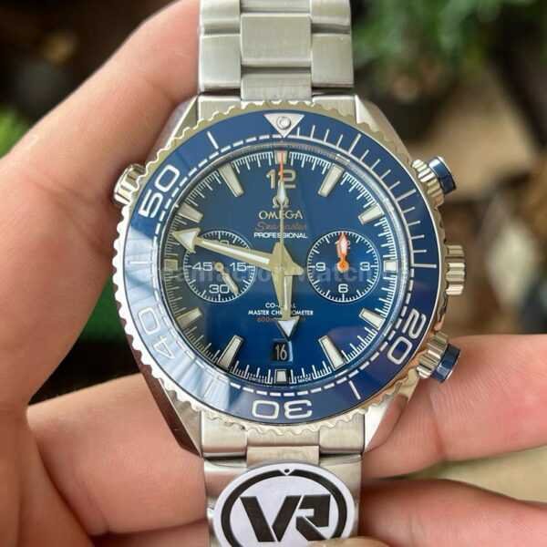 VR Factory Omega Seamaster Planet Ocean Chronograph 215.30.46.51.03.001 45.5mm Full Steel Blue Dial